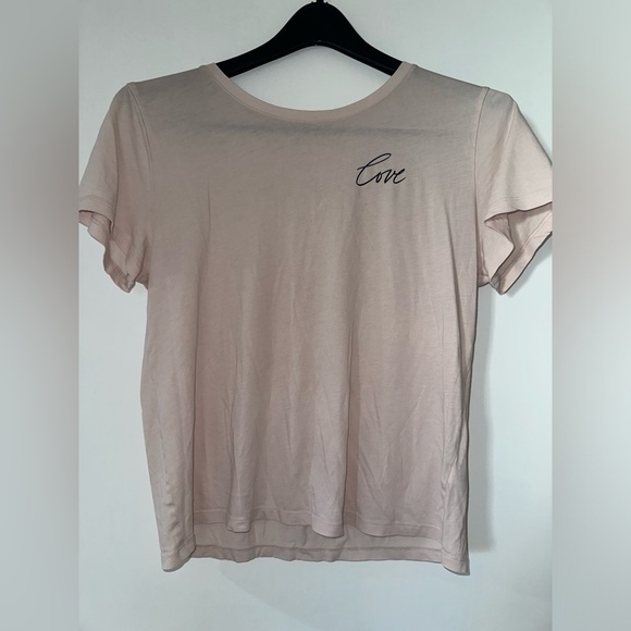 Victoria’s Secret White “Love” Graphic T-Shirt Minimal Script Tee Size M - Picture 4 of 7